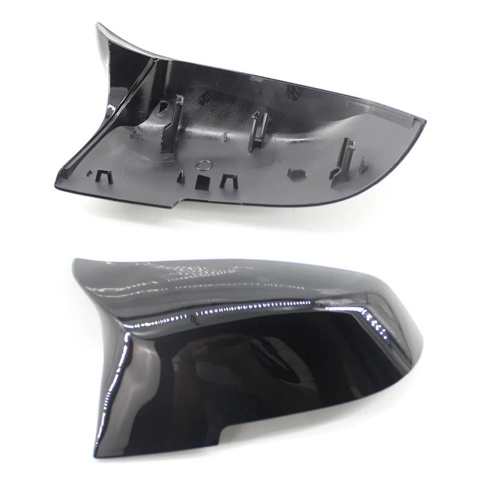 Paint bright black horn-shaped rear-view mirror shells for BMW 3 Series and 4 Series