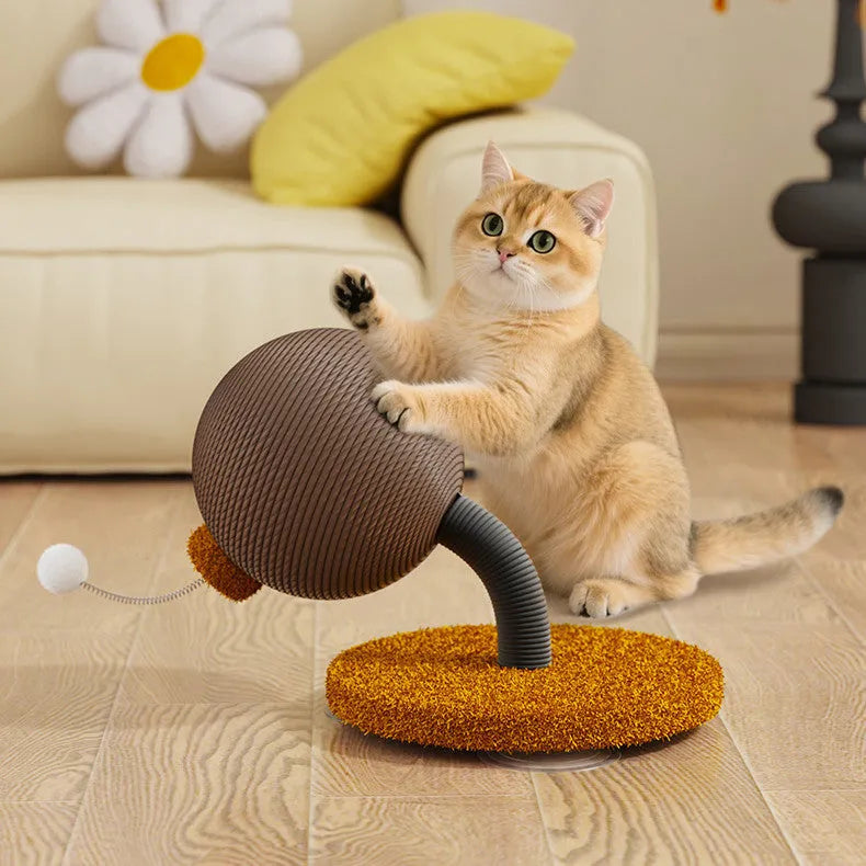 Hemp rope cat scratching board in large and small size options with tumbler design