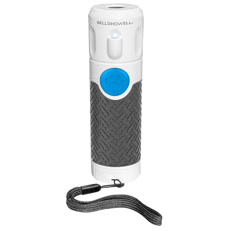 White handheld ultrasonic dog trainer device for bark control and behaviour training