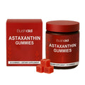 Bottle of 30 astaxanthin supplement gummies with vitamin C and zinc.
