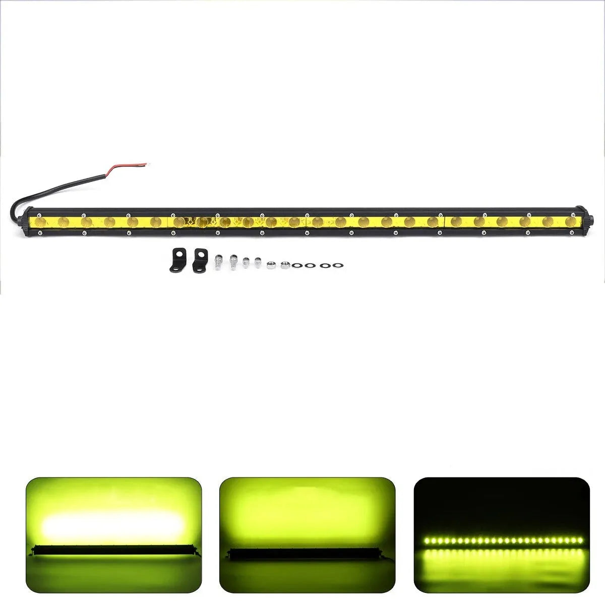 25 inch single row LED light bar for vehicle mounting with aluminium housing