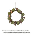 Hamster chew toy with decorative ring and straw ball for guinea pigs and rabbits