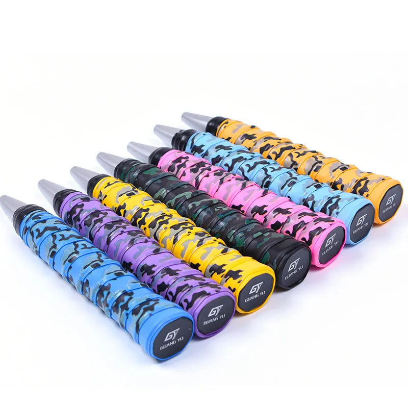 PU camouflage printing grip tape for badminton rackets and fishing rods in multiple colour options