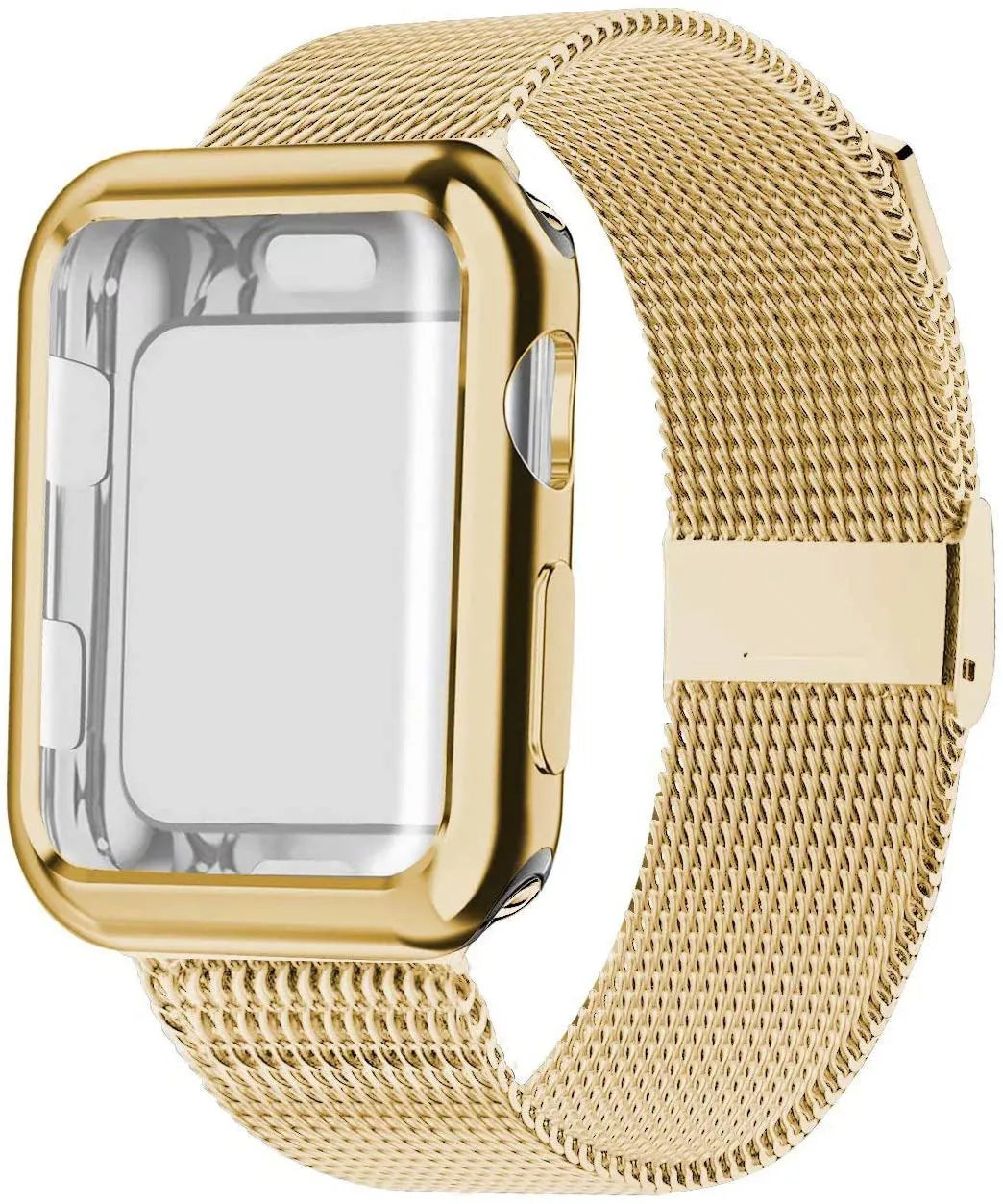 Magnetic Milanese metal band for Apple Watch in multiple colours on a wrist.