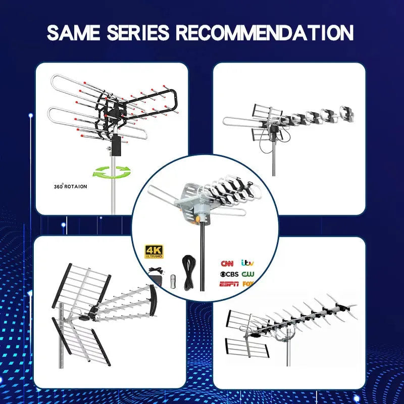 GR-1002 outdoor rotatable digital television antenna receiver with directional adjustment capability