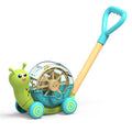 Electric automatic bubble machine snail cart in green and yellow for kids aged 4-6