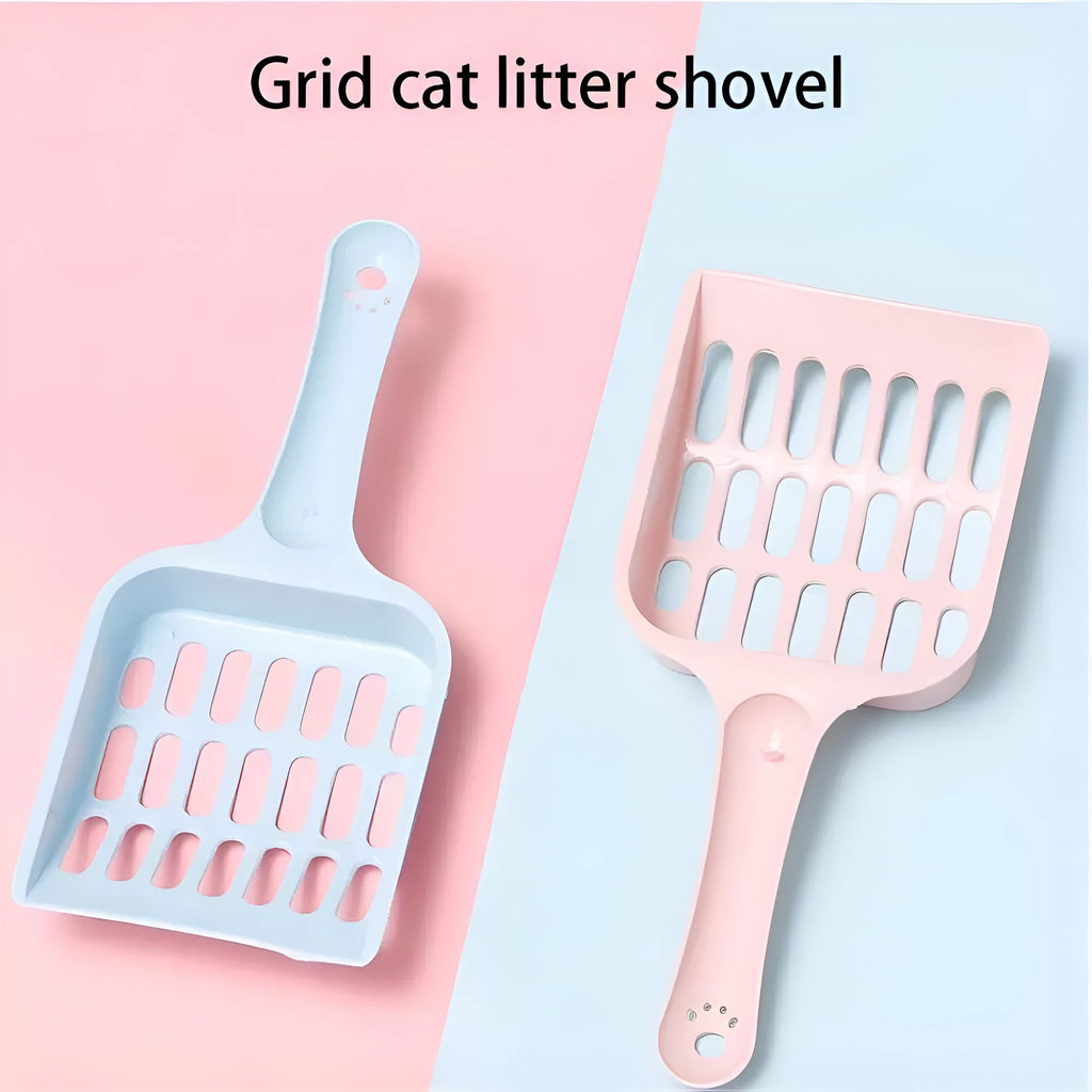 Blue plastic pet litter scoop for cleaning cat sand and dog waste