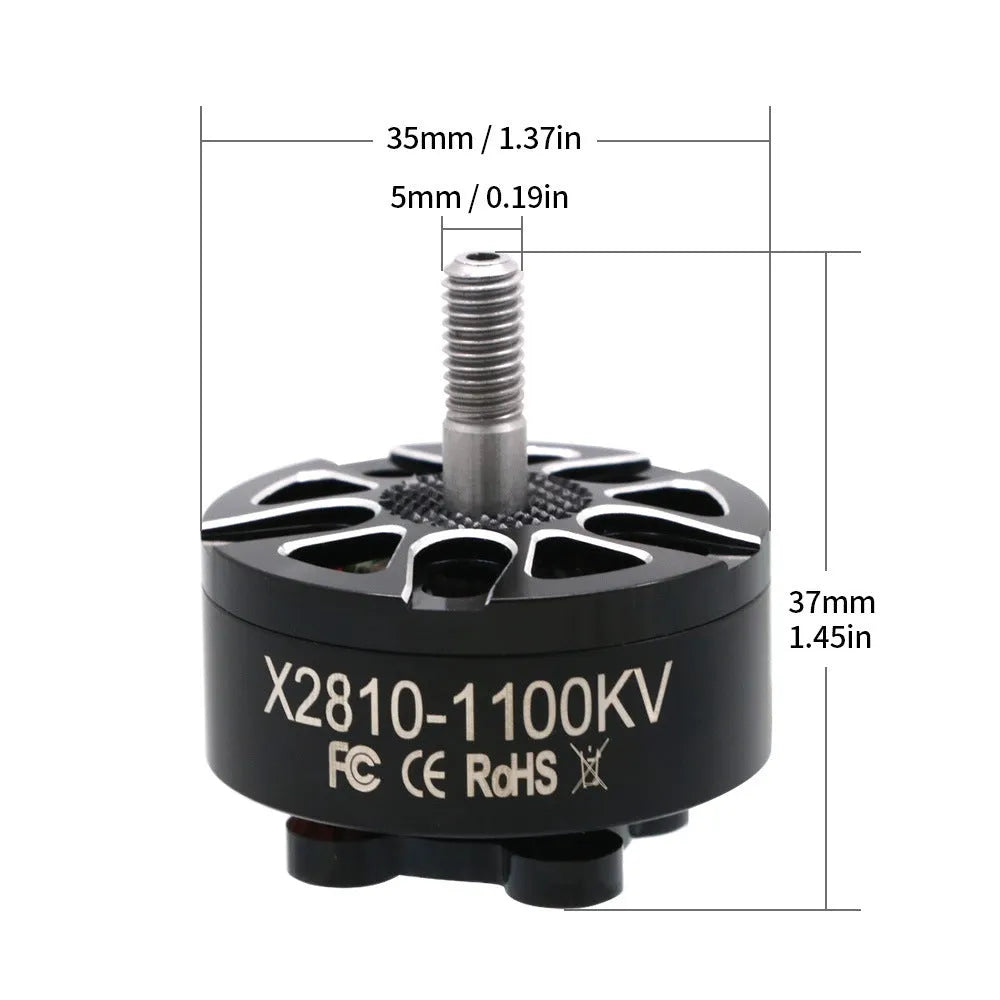 Multi-axis flight model motor with metal construction for RC aircraft projects