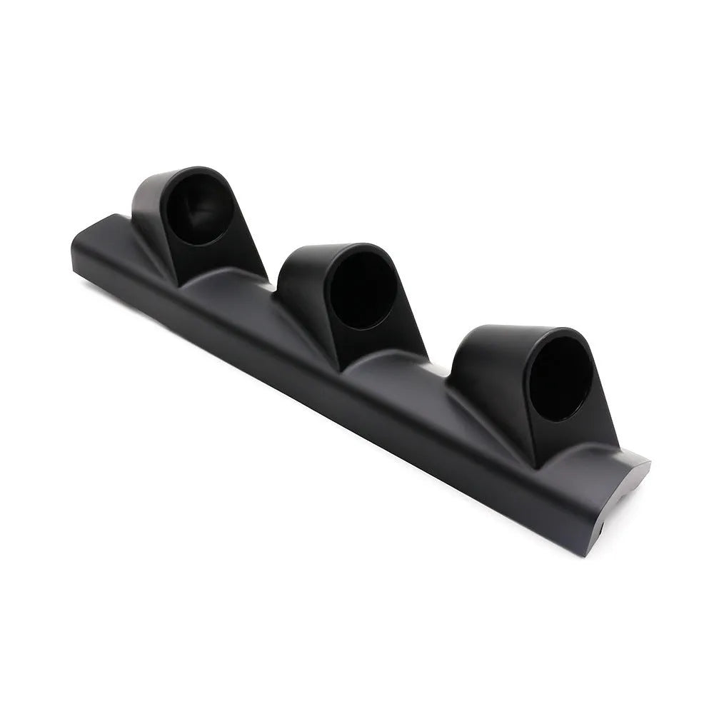 Black three-hole car instrument frame for 52mm gauges in right-hand drive vehicles