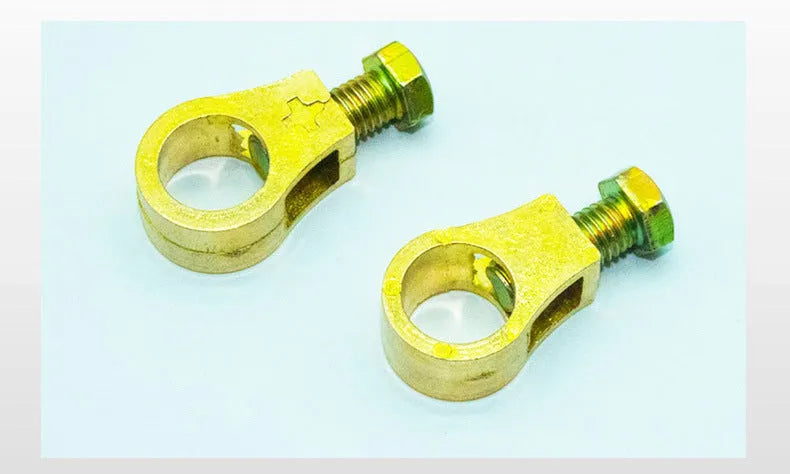 Pure copper automotive battery terminal clamp for electrical connections