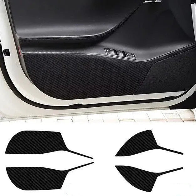 Carbon fibre protective film for Tesla Model S car door interior panels