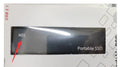 Ultra-thin metal external SSD hard drive in red blue black and silver interface colours