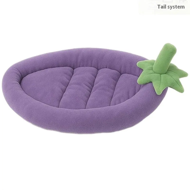 Washable cloth dog mat with removable cover in brown, available in five sizes for small to large dogs