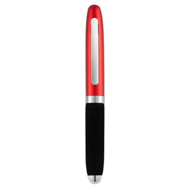 EVA metal cap mini ballpoint pen showing compact 112mm size and available refill colour options.
