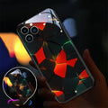 Xpress 14 tempered glass iPhone case with diamond grid light-up notification design