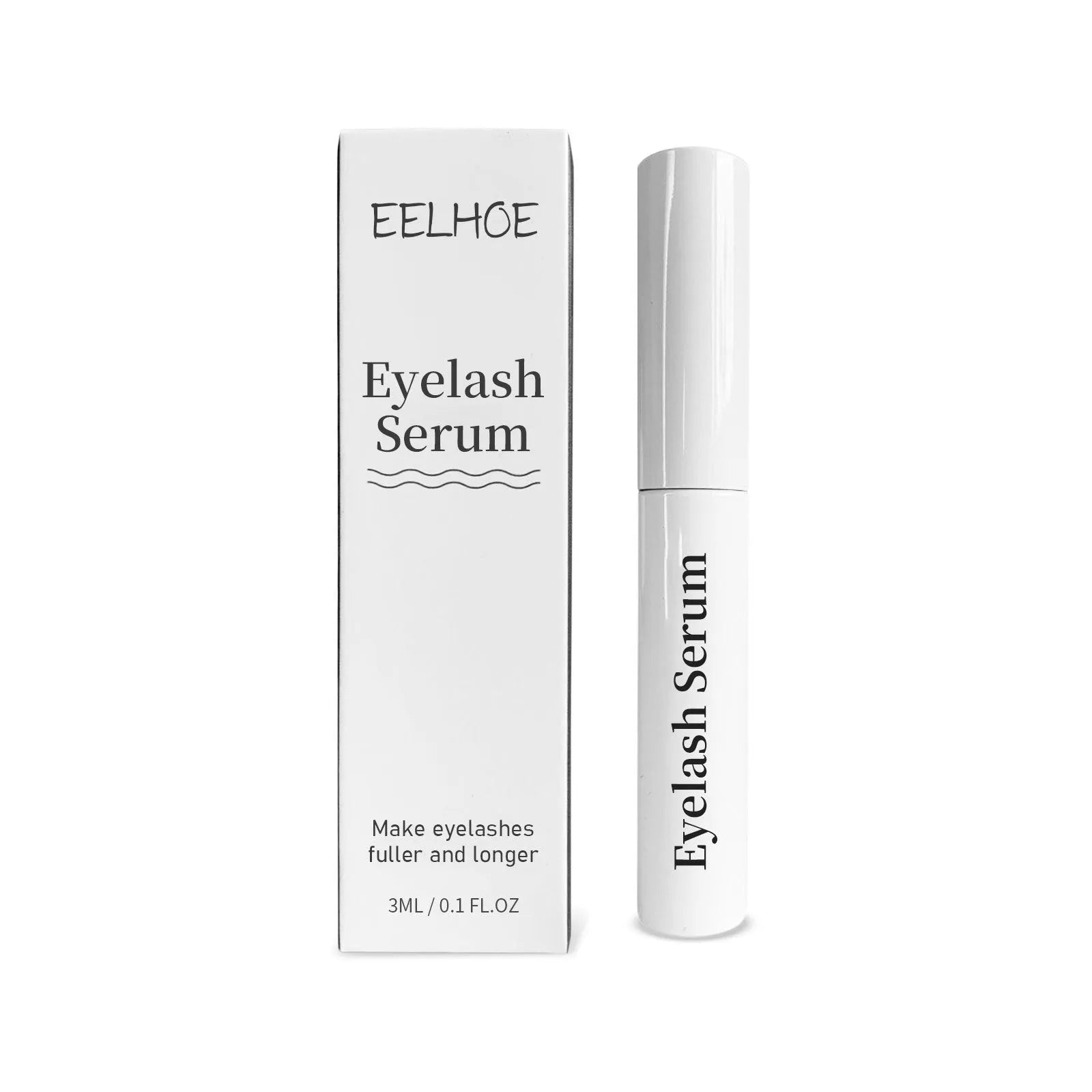 3ml black eyelash serum bottle with applicator brush for lash conditioning and enhancement