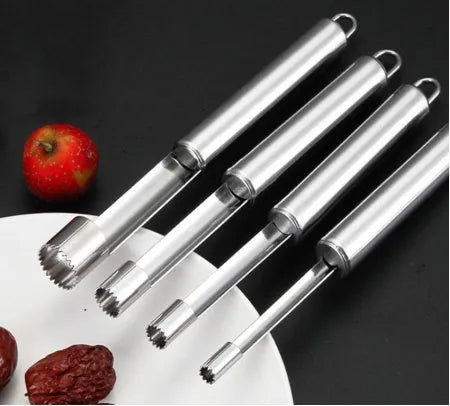 Stainless steel pineapple corer slicer with coloured handles for kitchen use