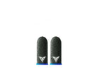 Green gaming thumb sleeves with 3M reflective logo made from silver fibre for sweat absorption during play