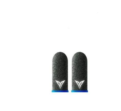 Green gaming thumb sleeves with 3M reflective logo made from silver fibre for sweat absorption during play