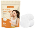 Pack of 10 underarm sweat absorbing patches with adhesive backing for clothing protection