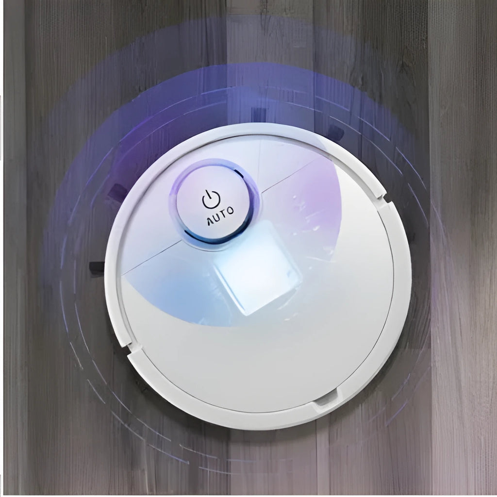 Automatic sweeping robot with ABS plastic housing and built-in lithium battery for floor cleaning.