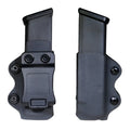 Black nylon right-hand pistol magazine pouch on belt, 9.5x5.5x4cm for airsoft hunting