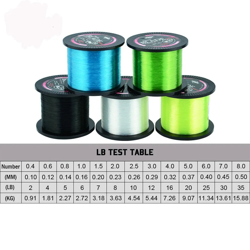 Seaknight 1000 M nylon monofilament fishing line spool in choice of colours and diameters