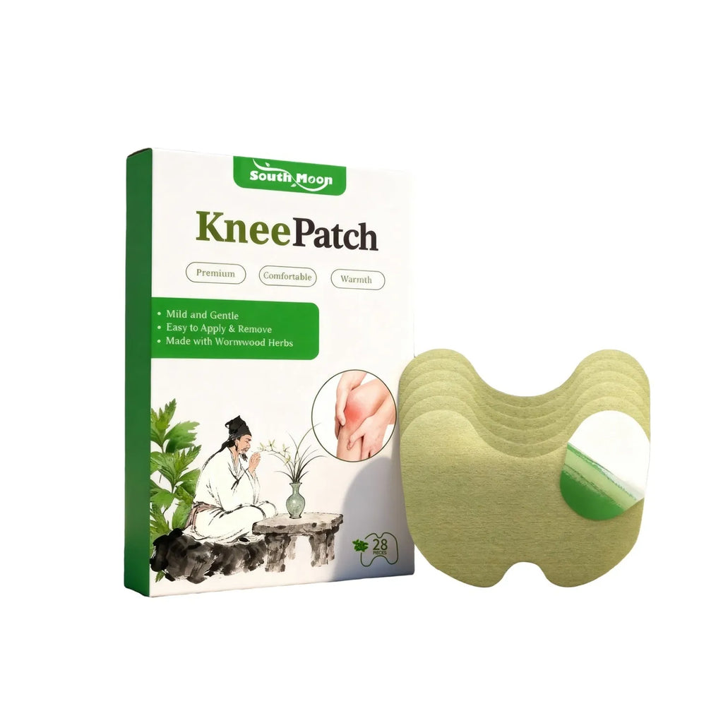 Pack of 28 Mild Ingredients Herbal Knee Patches with ginger and cinnamon oil for joint warmth