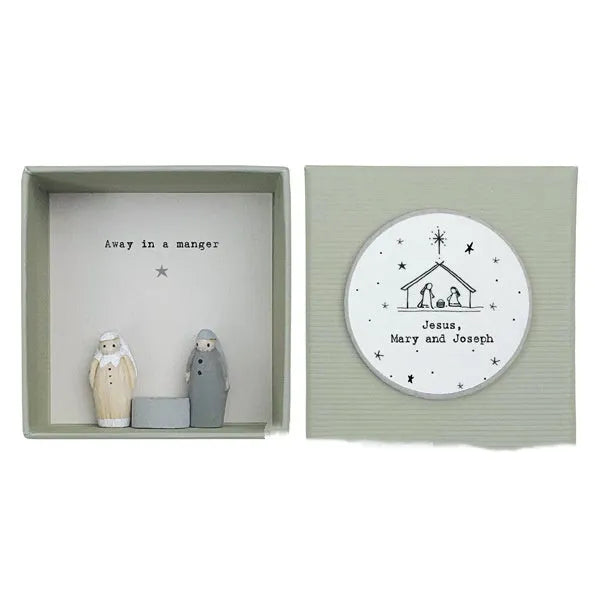Resin guardian angel figurine in box with cartoon style and modern simplicity design