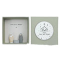 Resin guardian angel figurine in box with cartoon style and modern simplicity design