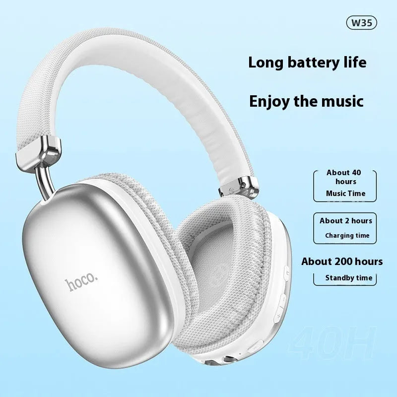 Wireless Bluetooth sports headset with breathing light, plastic construction, in black