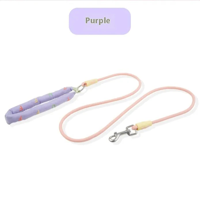 Polyester dog leash hand holding rope 150cm length in pink green purple raspberry powder colours