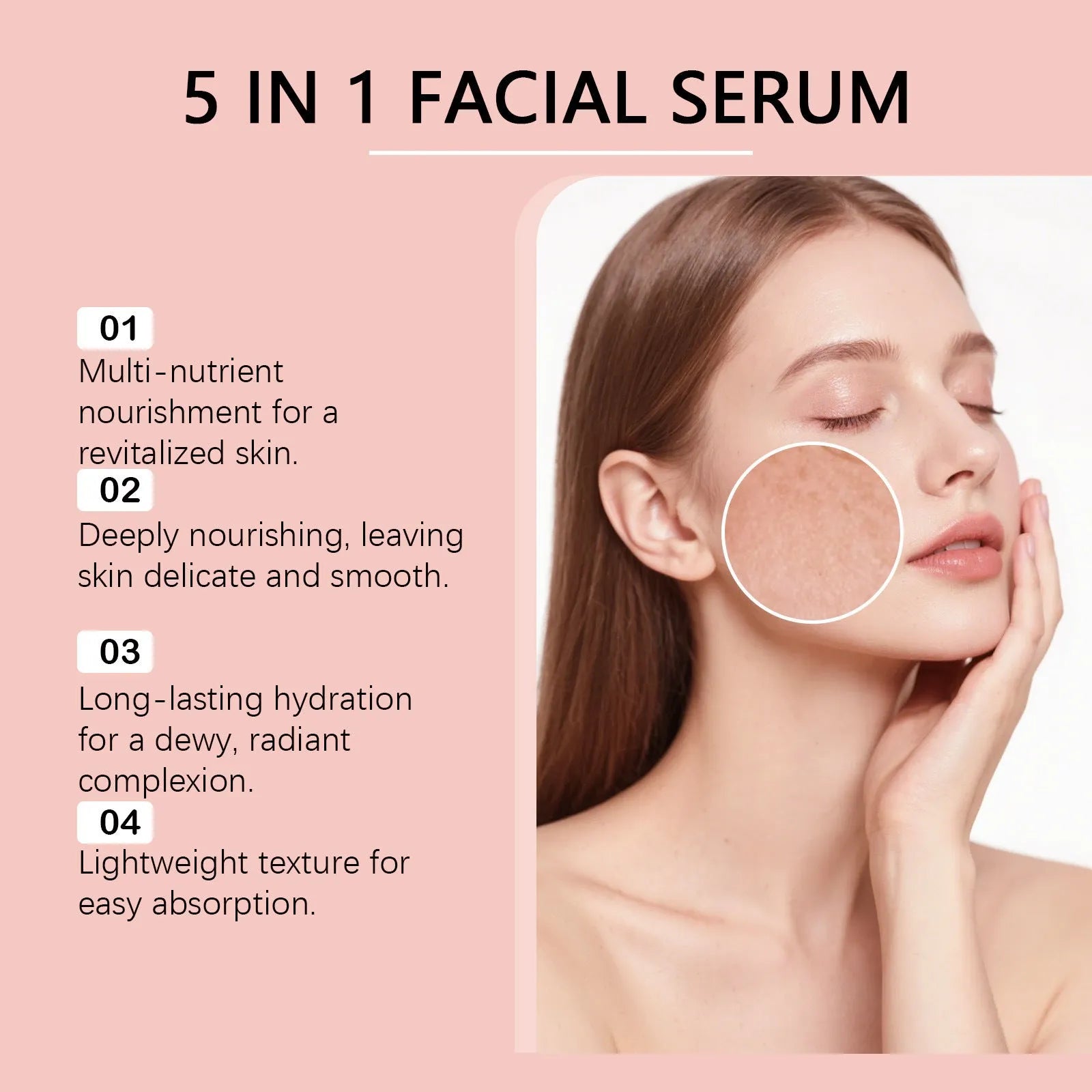 30ml bottle of brightening moisturising facial essence with hyaluronic acid and vitamin C