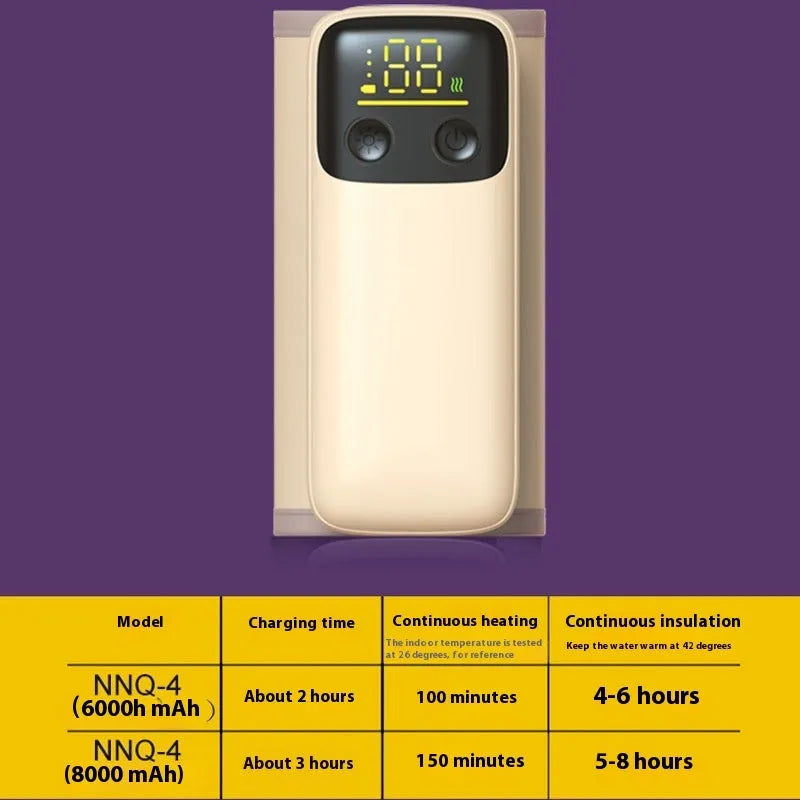 4th generation baby bottle insulation sleeve warmer with 8000mAh battery and fast charger