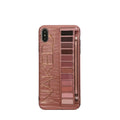 Silicone iPhone case with an eye shadow design in Flesh colour.