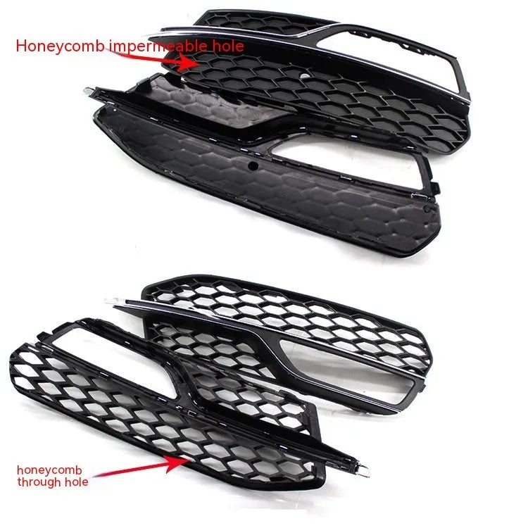 Black ABS bumper fog lamp grille for Audi A3 Sport S3 2013 to 2016 models