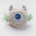 Cartoon-shaped plush dog chew toy with squeaky sound feature in multiple colour options
