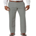 Men's solid colour linen-cotton trousers with slant pockets on a basic style.