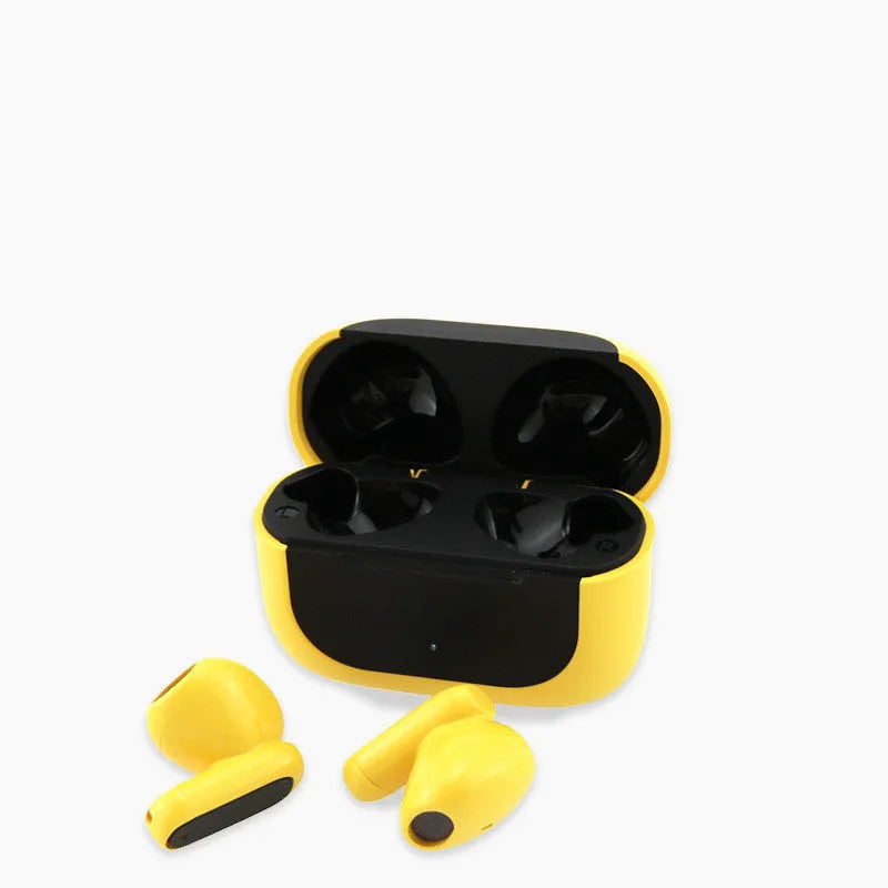 Cartoon Jerry wireless Bluetooth headphones showing earplug design with three colour options