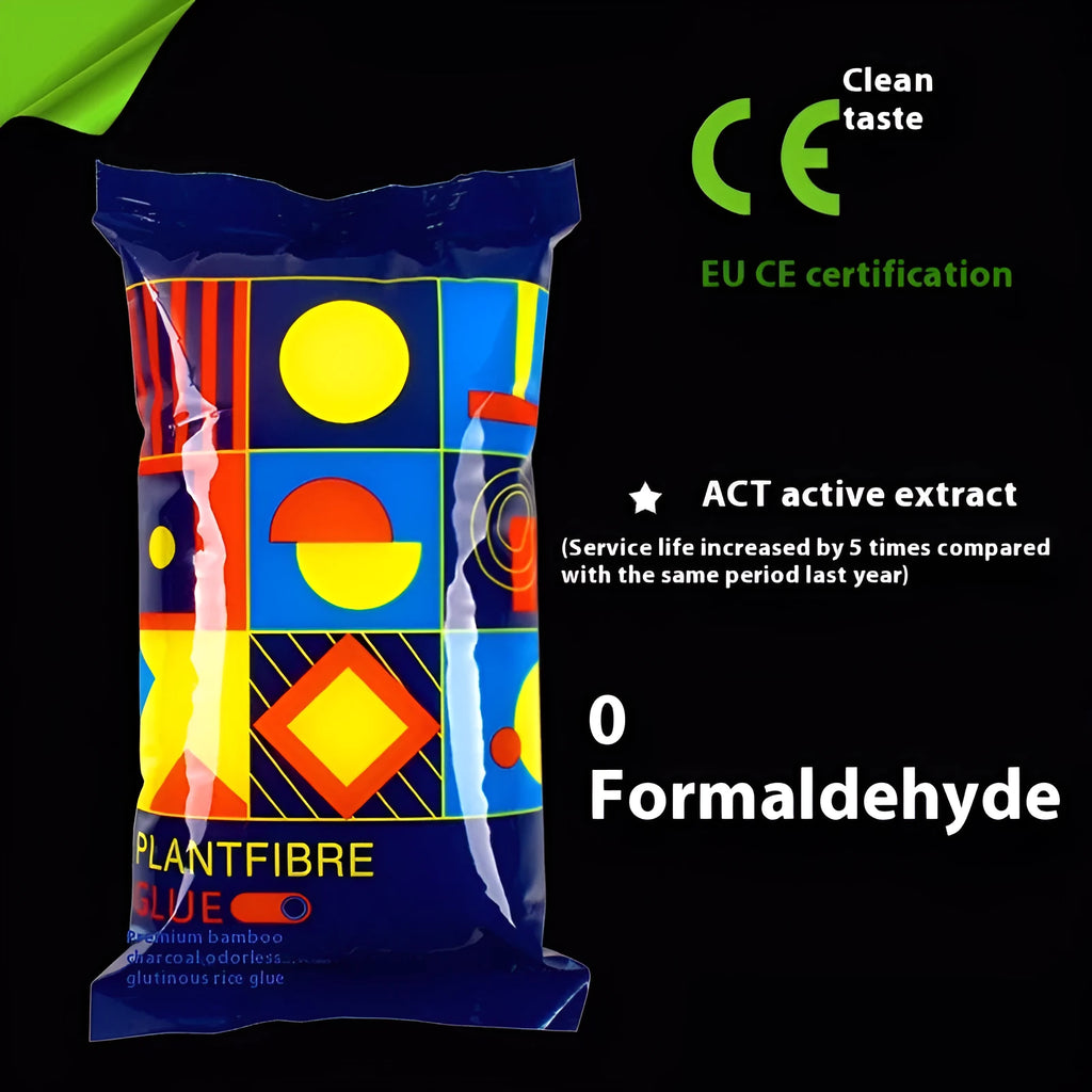 A 3-roll pack of Glue E, a formaldehyde-free glutinous rice wallpaper paste adhesive.