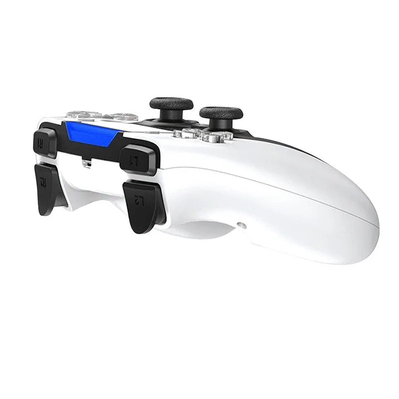 Bluetooth wireless gamepad ABS material 16x12.3x6.8 cm black white for PS4 Android PC