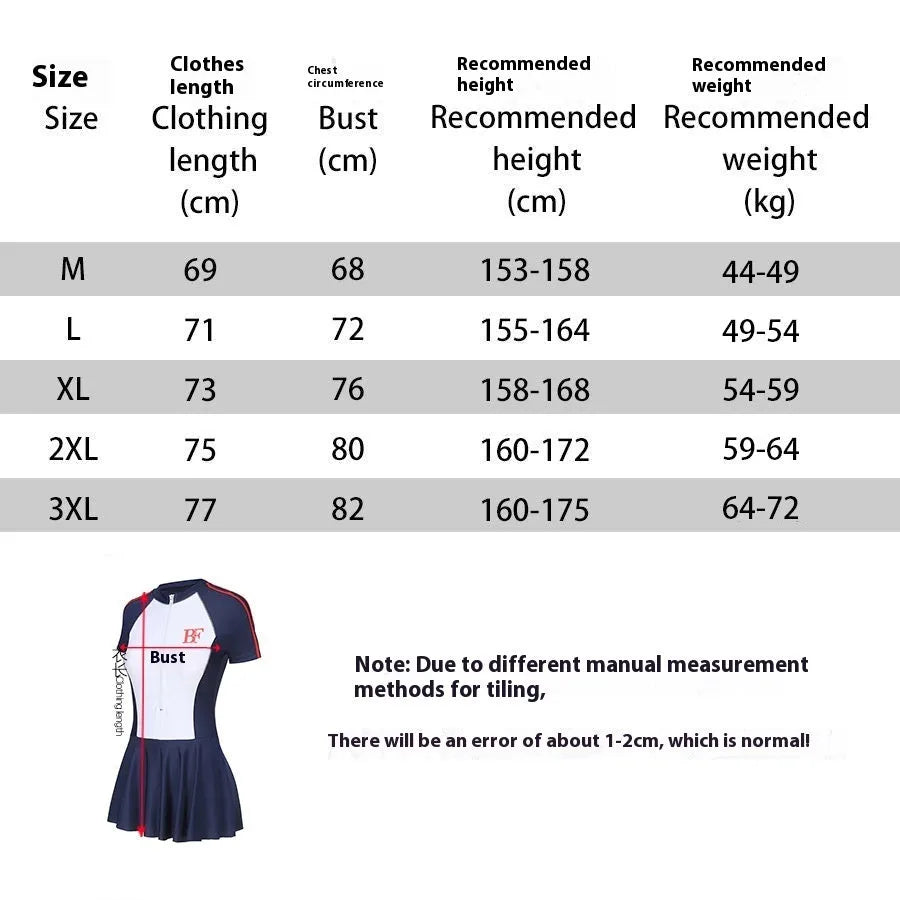 Ladies conservative one-piece swimsuit for sports in a colour-matched pattern.