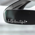 Car rearview mirror sticker 10cm x 3cm plastic decal in black colour option