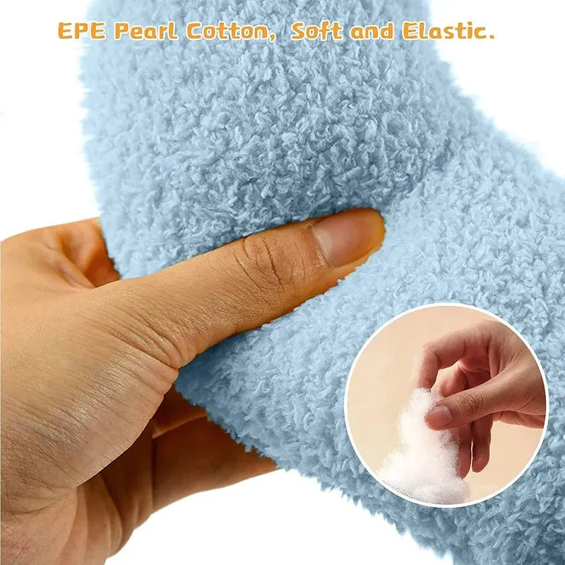 A blue U-shaped plush pet pillow for a cat or small dog on a white background.