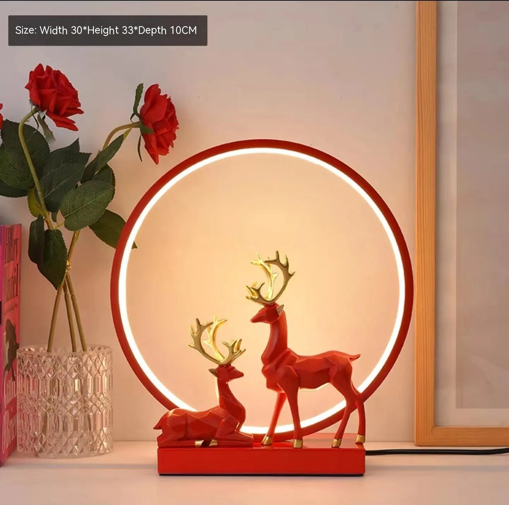 Modern bride dowry lamp in noble gold or white with button or remote control switch.