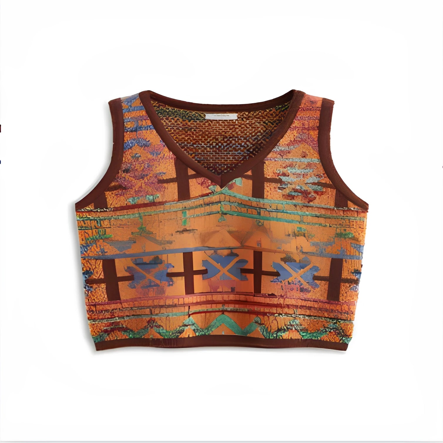 Men's loose fit polyester bird eye cloth t-shirt with printed design and round neck