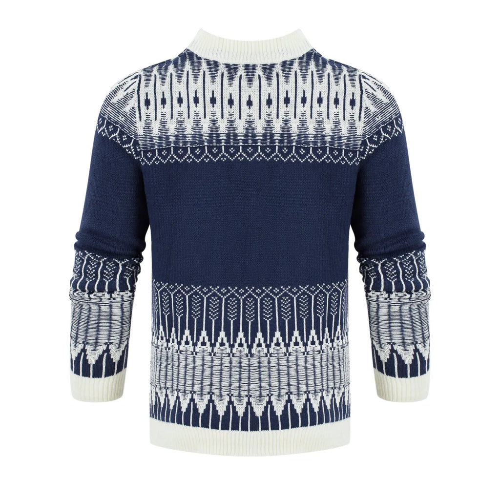Men's knitted pullover sweater in long sleeve design for autumn and winter wear