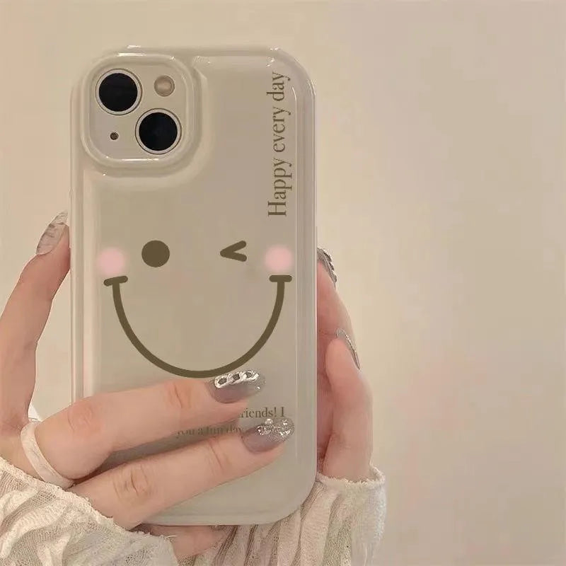 Peppermint green mobile phone case for iPhone with a detachable metal chain attached.