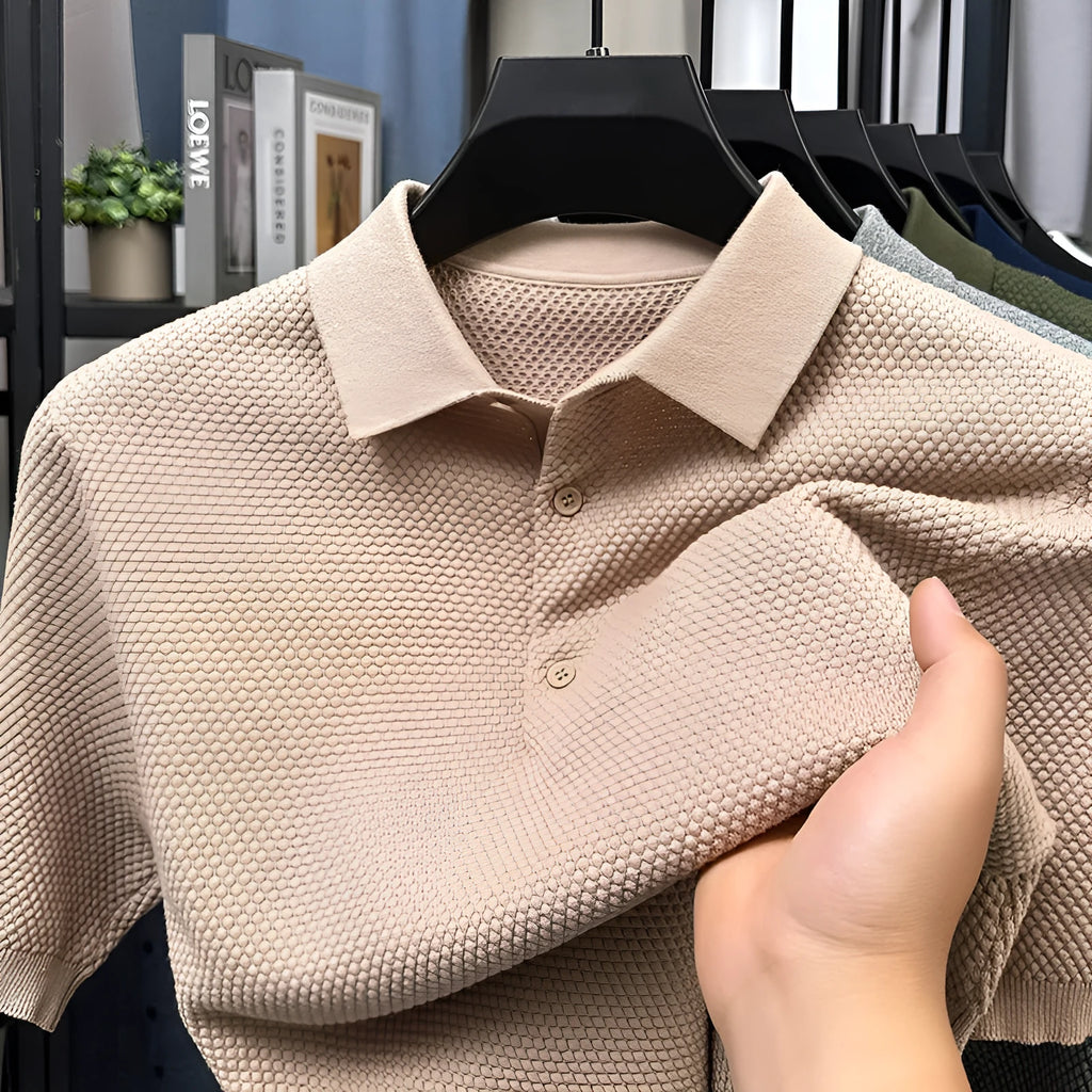 Men's loose fit short sleeve cotton sweater in multiple colours with pullover design