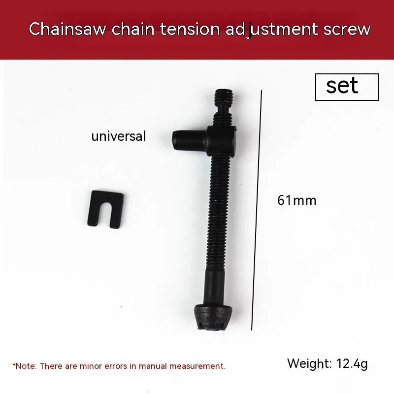 A reel of nylon thread for chainsaw chain tension adjustment mechanisms.